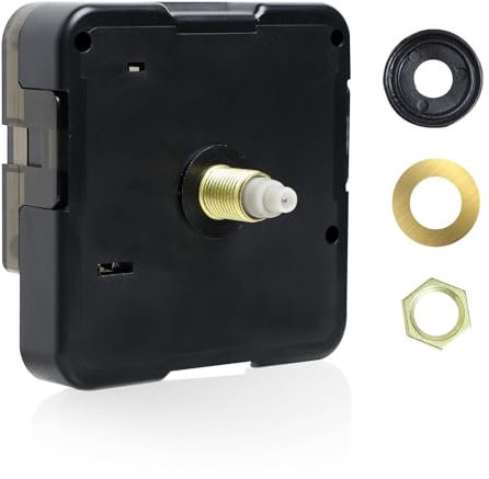 Fascetta Quartz Battery Clock Mechanism Replacement Silent Clock Mechanism Battery Powered Black Wall Clock Movement Parts Kits for Diy Clock Replacement Repair Home Office