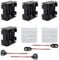 VISSQH 4 pcs AA battery holder,8 x 1.5V AA Plastic battery holder with I and T-Type Battery Snap Connector,12V AA Battery Holder Case with 2pcs Plastic Battery Storage Box (Black)