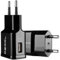 PEARL Steckernetzteil: 2er-Set kompakte USB-Netzteile, USB-A, 5 V, 2,1 A / 10,5 W, schwarz (Netzteil für Mobilgeräte, Ladegerät 230V, iPhone Ladestation)
