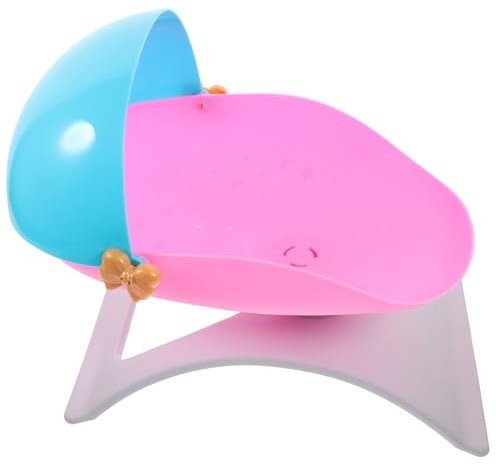 KOMBIUDA Puppen-Shaker Spielzeug Modell Einer Puppenkrippe Mini-Kinderbett für Puppe Puppensachen Mini-Puppenbett Zubehör für Babypuppen Babypuppenbettmodell Möbel für Puppenbetten Plastik