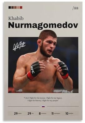 DRDPLXGU Khabib Nurmagomedov Poster, Kunstposter, UFC-Kämpfer-Poster, gemischte Kampfkunst-Poster, Sportkunst-Poster (1) Leinwand-Poster, Schlafzimmerdekoration, Landschaft, Büro, Raumdekoration,
