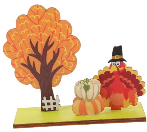 CIMAXIC Thanksgiving-party-versorgung Tür Thanksgiving-desktop-dekoration Herbstliche Wohnkultur Herbstdeko Thanksgiving-tischdekorationen Thanksgiving-tischschild Thanksgiving- Holz