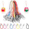 OQKAHIV 50 pcs Cordón para teléfono móvil para llaveros, correas de cordón para teléfono, anillas para teléfono móvil con mosquetón, cordón para colgante de teléfono móvil, para llavero, Multicolor