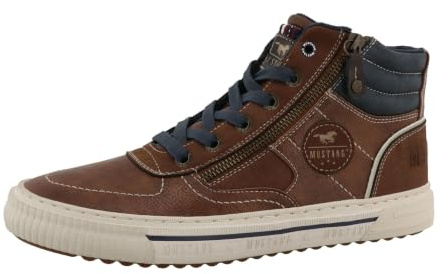 MUSTANG Herren Sneaker Masha | Erwachsene Sneaker Mid-Top | 15M0041004 | Weite G | Reißverschluss | Polyurethan (PU) | Rust (00066) | 43 EU