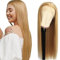 Salharer Echthaar Perücke für Damen Perücken Straight Human Hair Wig 13x6 Lace Front Wig Perücken Echthaar mit Babyhaar Any Part #27 Honey Blonde Color 14 Inch