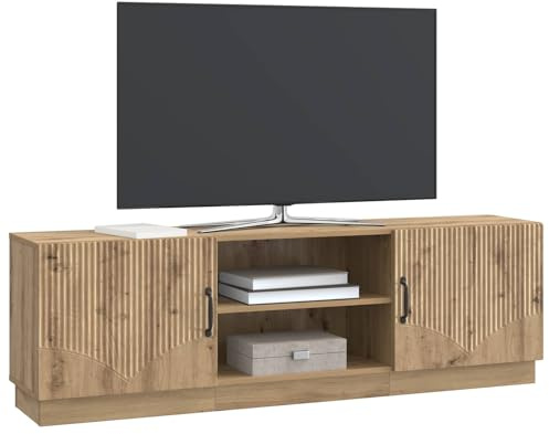 vidaXL TV-Schränk Artisan-Eiche 150 x 31 x 47 cm Holzwerkstoff, Moderner rechteckiger Wohnzimmerschrank, stylischer TV-Ständer, viel Stauraum, Flexible Multimedia-Einheit