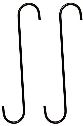SunGrow S-Shaped Metal Hangers, 12 Inches, Stainless Steel, Hook Stake for Bird Feeder, Birdhouse, Outdoor Decor, Air Plant Orbs and More, 2 Pieces