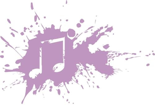 CLICKANDPRINT Aufkleber » Music Splash, 40x26,7cm, Flieder • Wandtattoo/Wandaufkleber/Wandsticker/Wanddeko/Vinyl