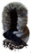 MERRYLAND Kapuzenschal Echt Fell Fellstreifen Schal Kapuzenstreifen Stola Kapuze Fur Hoodie Echtfell Schalmütze