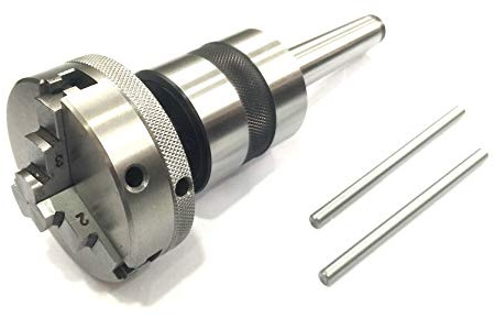 Revolving Centre MT3 Shank con mandrino a 3 griffe 65 mm montaggio per tornio da Contropunta