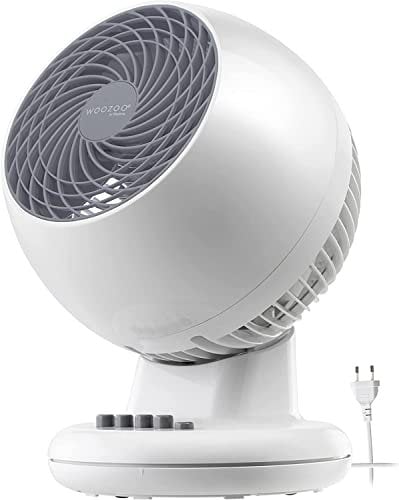 Woozoo, Ventilador de mesa silencioso, potente y portátil, 13m², Alcance 12m, Oscilación, inclinación vertical, Oficina - Woozoo PCF-M15 - Blanco