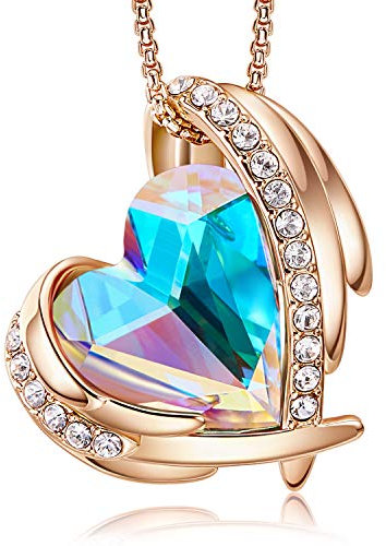 CDE Kette Damen Rosegold Herz Halskette für Frauen Schmuck mit Elegante Geschenkverpackung Valentinstags Geschenk für Sie Frau Freundin Mama Valentinstag/Party/Hochzeitstag/Jubiläum/Geburtstag