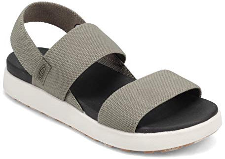 KEEN Elle Rückengurt-Damen Sandale, Dusty Oliv/Weiß, 40.5 EU