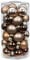 Weihnachtskugeln Glas 4cm x 30 Stück Christbaumkugeln Mix braun beige dunkelbraun - Elegant Lounge