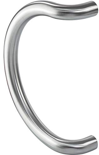Gedotec Haustür-Beschlag Edelstahl Türbeschlag Eingangstür Stoßgriffe halb-rund - 8043 | Griffstange Länge 350 mm | Stangen-Griff Ø 32 mm | 1 Stück - Design Haustürgriff mit Befestigungsmaterial