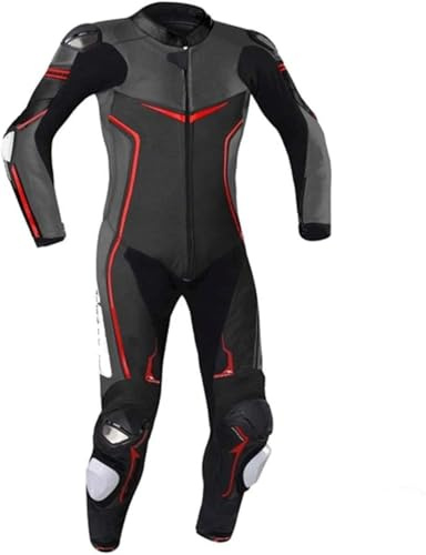 MATAGEAR Motorcycle Black One Piece Leather Racing 363 Suit CE Approved Protection (L)