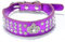 haoyueer Hundehalsband mit Strasssteinen, Krone, Strasssteinen, Schmuck, Kristall, PU-Leder, für Hunde, Katzen, Welpen, Größe M, Violett