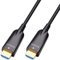 DTech Cable HDMI de fibra óptica de 50 m con 4K 30 Hz y 1080p 60 Hz HD Video 3D HDCP CEC, soporte de alta velocidad (164 pies, negro)