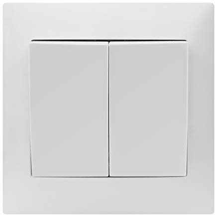 Doppelschalter / Wechselschalter, Doppelschalter, Wechselschalter, 230 V, Weiß