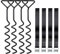 Jinhuaxin Bogeer Bodenanker für Trampolin Erdanker-Set Spiral Bodenverankerung Deluxe Erdanker Set mit verstellbarem Gurt 4 Bodenanker zur Sicherung bei Wind Stark Stahl-Schnallen