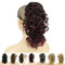 IMISSU Cheveux bouclés en désordre Extensions de cheveux de queue de cheval à griffes courtes Clip de queue de cheval en postiches pour femmes (Noir Ombré Bordeaux)