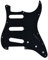Dopro Vintage 62 Strat ST SSS Single Coil Pickups Gitarre Pickguard Kratzplatte mit Schrauben für American Fender 62 Stratocaster 11 Loch schwarz 1-lagig