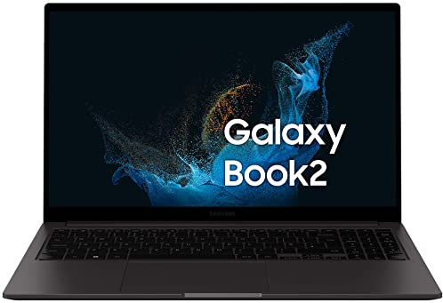 Samsung Galaxy Book2 Laptop, Ultrafino, 15.6 FHD LED, Intel Core i5 di dodicesima generazione, Intel® Iris® Xe, RAM 8GB LPDDR4x, 512GB NVMe SSD, Windows 11 Home, Graphite