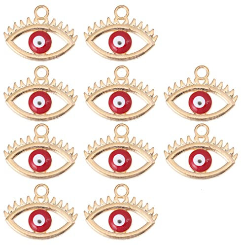 Ciieeo Handbag Charms Charm Nail Accessories 10pcs charms nail charms jewelry making charms blue eye charms evil eye pendant Home Accessories Enamel Eye Charms Rhinestone Bracelet