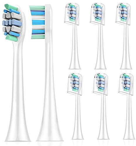 Topkitfice Ersatz-Zahnbürstenköpfe für Philips Sonicare: 8 Stück, weicher Ersatz-Elektrobürstenkopf, kompatibel mit Phillips Sonicare Snap-On-System