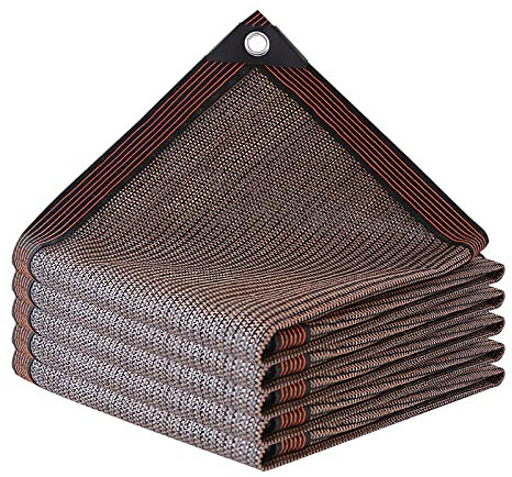 AMXFS Tenda da sole con protezione UV, con occhielli, 1 x 2 m, colore marrone, con effetto ombreggiante al 95%, in HDPE, per balcone