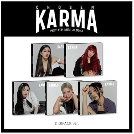 PIXY CHOSEN KARMA 4th Mini Album Digipack Version CD+Folding poster on pack+Photobook+Photocard+Tracking Sealed (DIA Version)