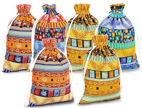 Gone Fishing 24 Stück Jutesäckchen 13x18cm Baumwollbeutel Jutebeutel mit Adventszahlen Aufkleber Baumwolle Säckchen mit Kordelzug Jute Sack Schmuckbeutel