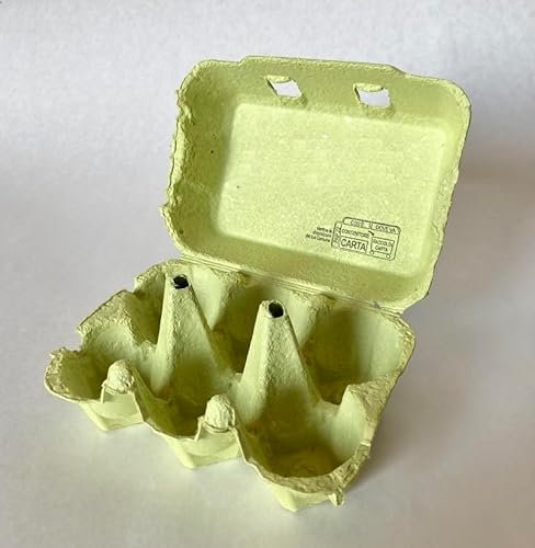 60 contenitori portauova in carta riciclata per 6 uova di gallina. Scatole per uova in cartone, colorate e neutre