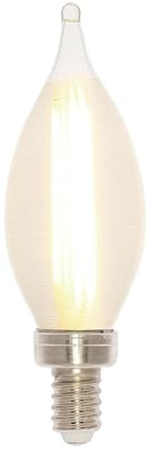 Westinghouse 5275000 4.5 Watt (60 Watt Equivalent) Glowescent C11 Dimmable Clear Spun-Satin LED Light Bulb, Candelabra Base
