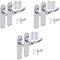 HANDLEZONE® 3 Sets Avis Internal Door Handles on Backplate Lever Latch Packs with Ball Bearing Hinges - Polished Chrome