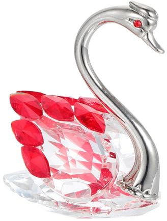 GOOHOCHY Kristall-Schwan-Ornament Tierskulpturen Aus Glas Schwan-statue Schwan- Statue Dekorative Statue Glas Auto Figur Deko Kleine Kristallfiguren Ente Skulptur Einfach Marionette