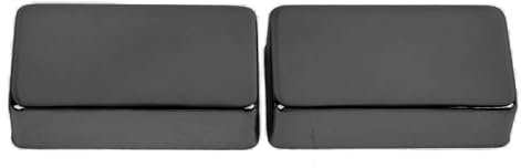 Messing -Abholabdeckung, Staubverhütung, 2 Stücke, Humbucker Captain Cover, Timbre Balance für Gewöhnliche E -Gitarre (Black)