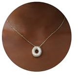 Halora Bubble Letter Necklace Gold, Kette Halskette Mit Buchstaben Anhänger Gold Initial Necklace O Schmuck für Damen