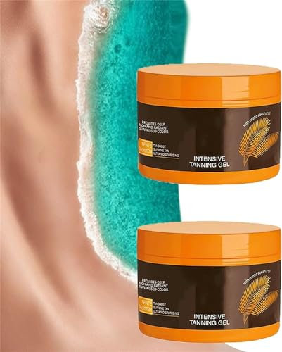 Luxury Intensive Tanning Gel,Natural Tanning Accelerator Lotion Brown Tanning Gel,Tanning Accelerator Cream Gel, Brown Intensive Tanning Luxe Gel, Achieve a Natural Tan Skin (2 Pcs)