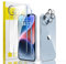 Guretok 2+2, Schutzfolie für iPhone 14 Schutzglas 6,1, 2 Stück Militärnorm 9H Härte Folie für iPhone 14 mit 2 Stück Kameraschutz, HD Klar Panzerfolie für iPhone 14 [Anti-Bläschen] [Kratzfest]