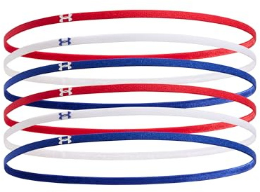 Under Armour W Mini Gummiband, 6 Stück, Rot/Weiß, OSFM