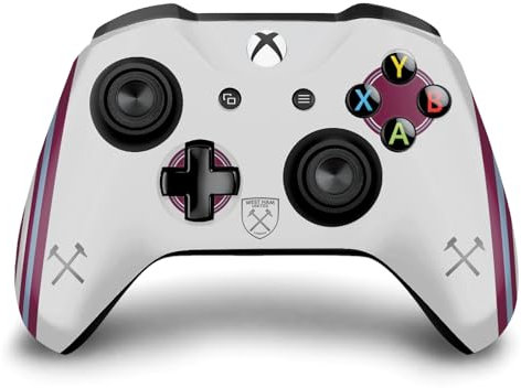 Head Case Designs Offizielle West Ham United FC Away 2023/24 Wappen-Set Vinyl Haut Gaming Aufkleber Abziehbild Abdeckung kompatibel mit Xbox One S/X Controller