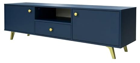 Lowboard Sideboards Siena RTV Schrank Wohnzimmer (Dunkelblau)