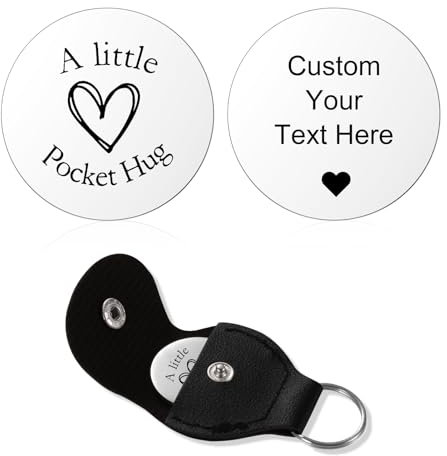 HOUSWEETY Jeton de poche personnalisé - Cadeau de remise de diplôme pour lui et elle - Porte-clés personnalisé avec texte - Cadeau inspirant pour homme et femme - Cadeau d'amitié longue distance,