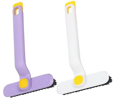 WESIEVYA Vorwerk 2 Stück Reinigungsbürste Scrub Langstiel Reinigung Badezimmer Zum Reinigen Von Fugenreinigungswerkzeug Reinigung Für Kleine Räume Rotierende Fugenbürste Reinigung Kleiner Räume