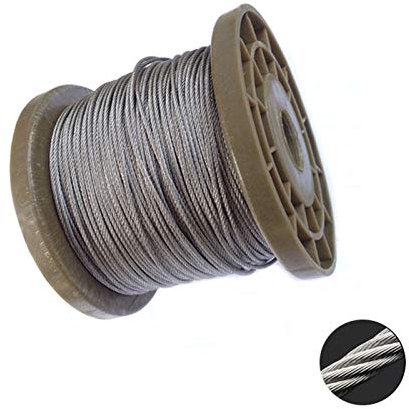 Charnière , 5m fils en acier inoxydable for cordes, câbles marins Kits Garde-corps, Corde de fil Avion et image Kits de suspension for Garde-corps, décoration, bricolage Balustrade, matériel marine fo