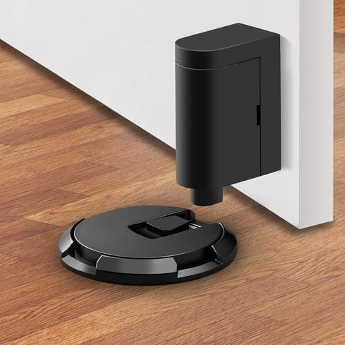 Mechanical Door Stopper - Silent Windproof Door Stop,2024 New Door Stoppers for Floor, Adjustable Height Black Door Stop with Screws and Adhesive for Home Office Stop Door Slamming 