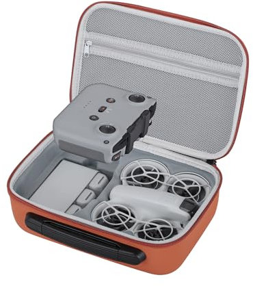 FSIDIWT Tasche für DJI Neo Fly More Combo, kompakte Reisetasche Tragetasche für DJI Neo Drone Zubehör und RC-N3 Fernsteuerung (Orange)