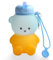 TAGTAA Gourde Enfant Bear Pliable en Silicone Alimentaire de Qualité Supérieure - Gourde bebe Léger et Compact - Gourde avec paille, Résistant aux Chocs, Gourde enfant sans bpa, Bleu, 600ml