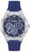 HUGO Multi Zifferblatt Quarz Uhr für Herren Kollektion #Grail Skeleton mit Blaues Silikonarmband - 1530375